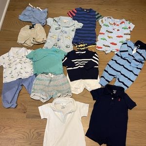 14 adorable fabulous condition baby boy clothes in mostly 6-12M. some 9M.